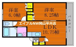 ヌーヴォーシャンテＡの物件間取画像